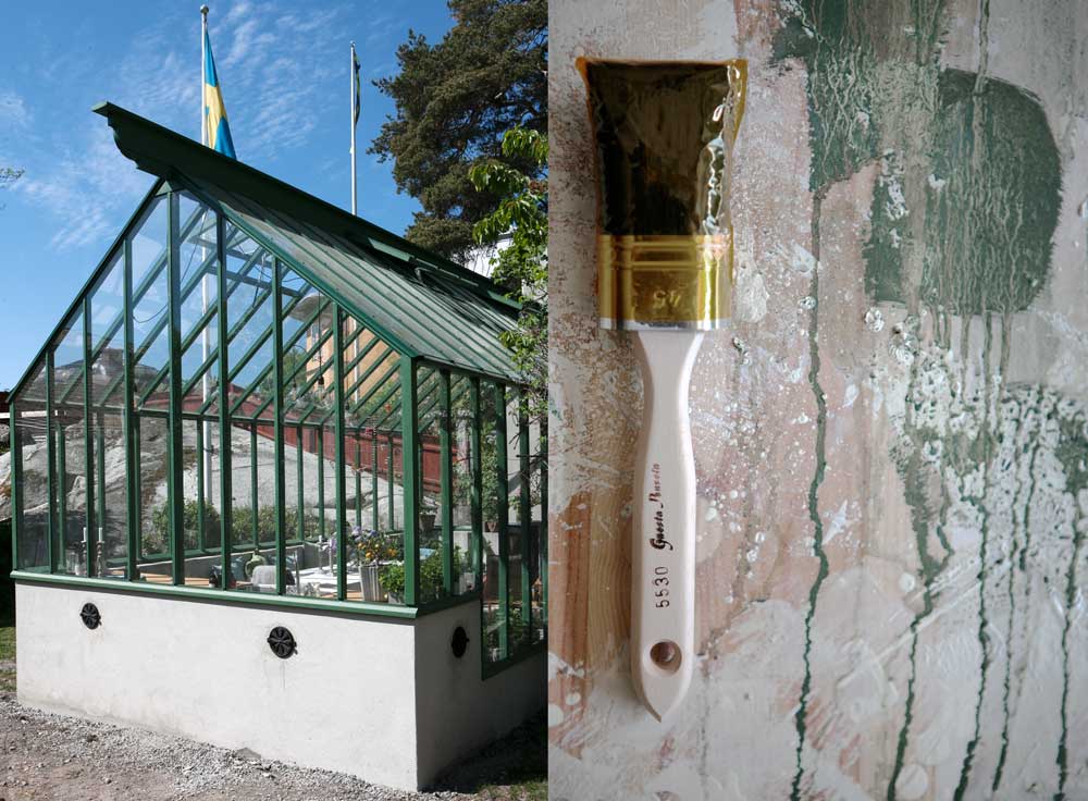 Om underhåll, linoljefärg och växthus i trä