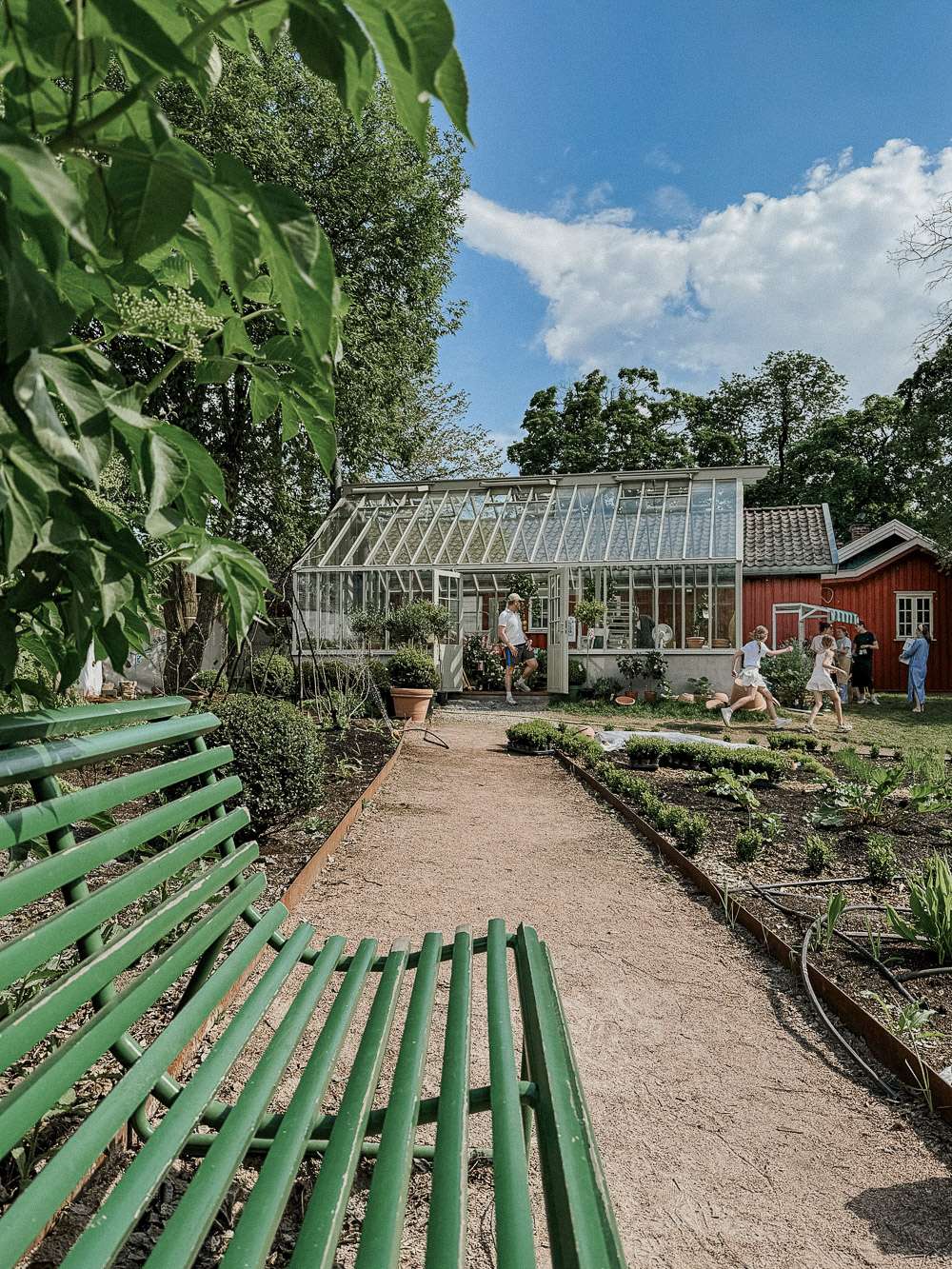 Växthuset vi byggt i trädgården vid Nynäs slott.