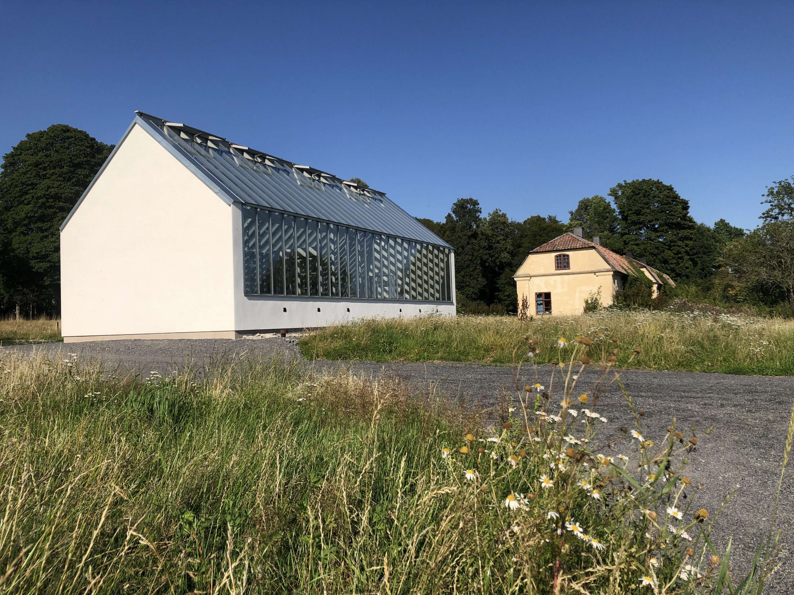 Växthuset vi byggt i trädgården vid Nynäs slott.